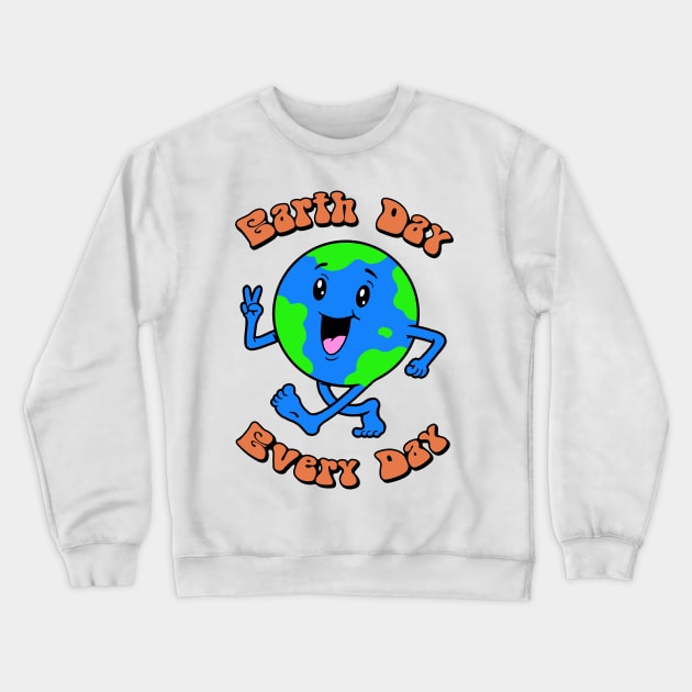 Earth Day Every Day! Crewneck Sweatshirt by Vincent Trinidad Art